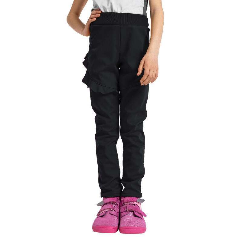 Dětské softshellové kalhoty s fleecem pružné Fantasy, Černá