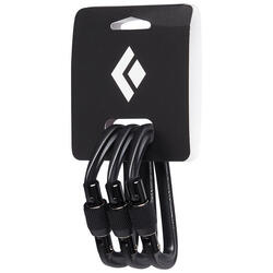 Mousqueton Black Diamond HotForge Screwgate pack de 3 noir forgé à chaud keylock