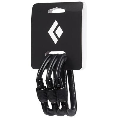 Hotforge screwgate karabinerset van 3 - black diamond