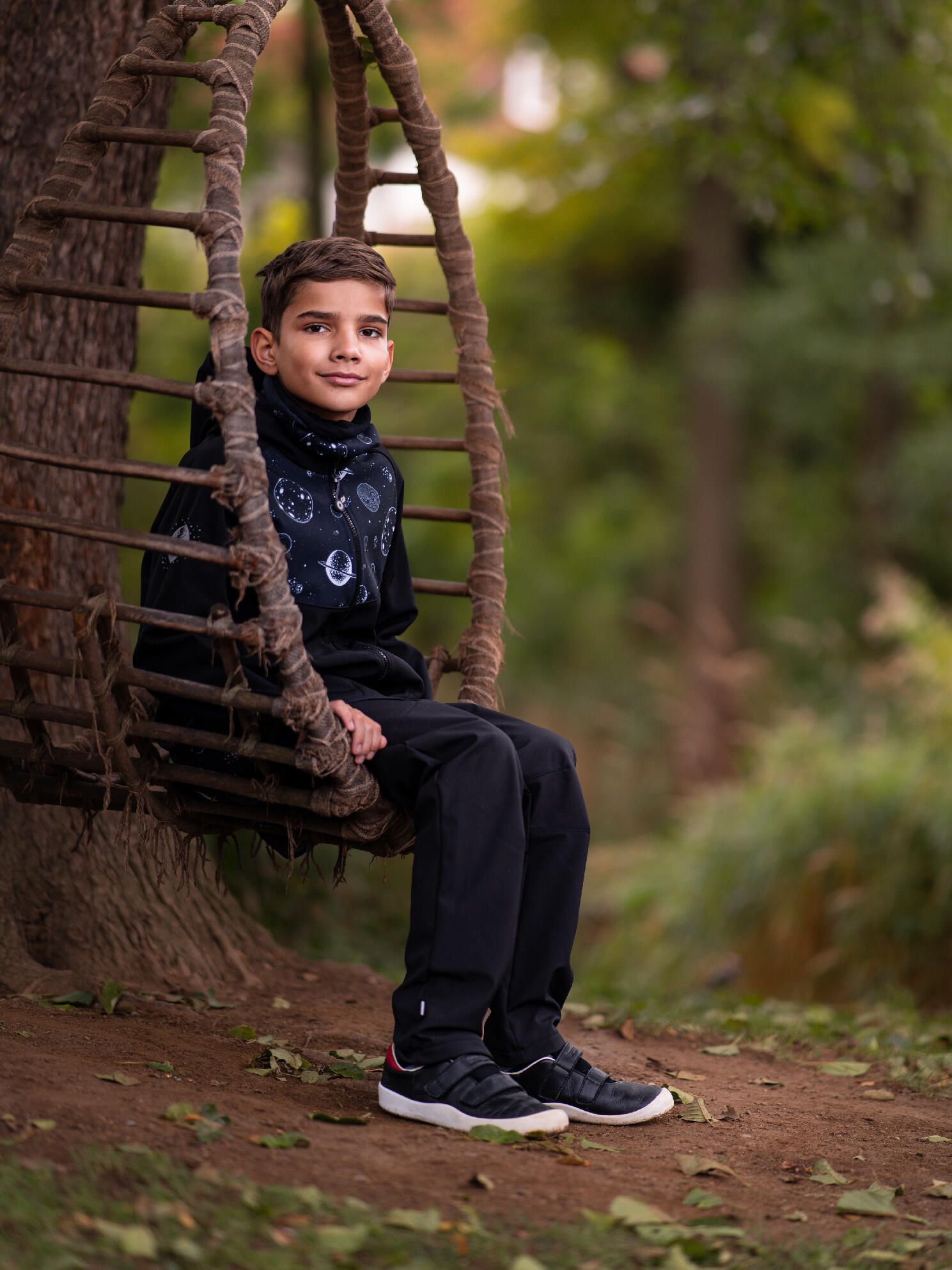 Ungefütterte Softshell-Hosen für Kinder Basic, Schwarz 5/7
