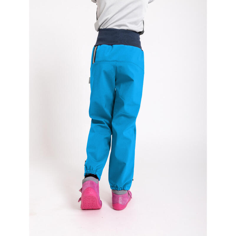 Dětské softshellové kalhoty s fleecem Basic, Tyrkysová