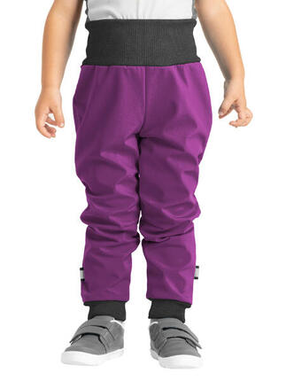 Softshell-Hose mit Fleece für Kleinkinder Street, Brombeere