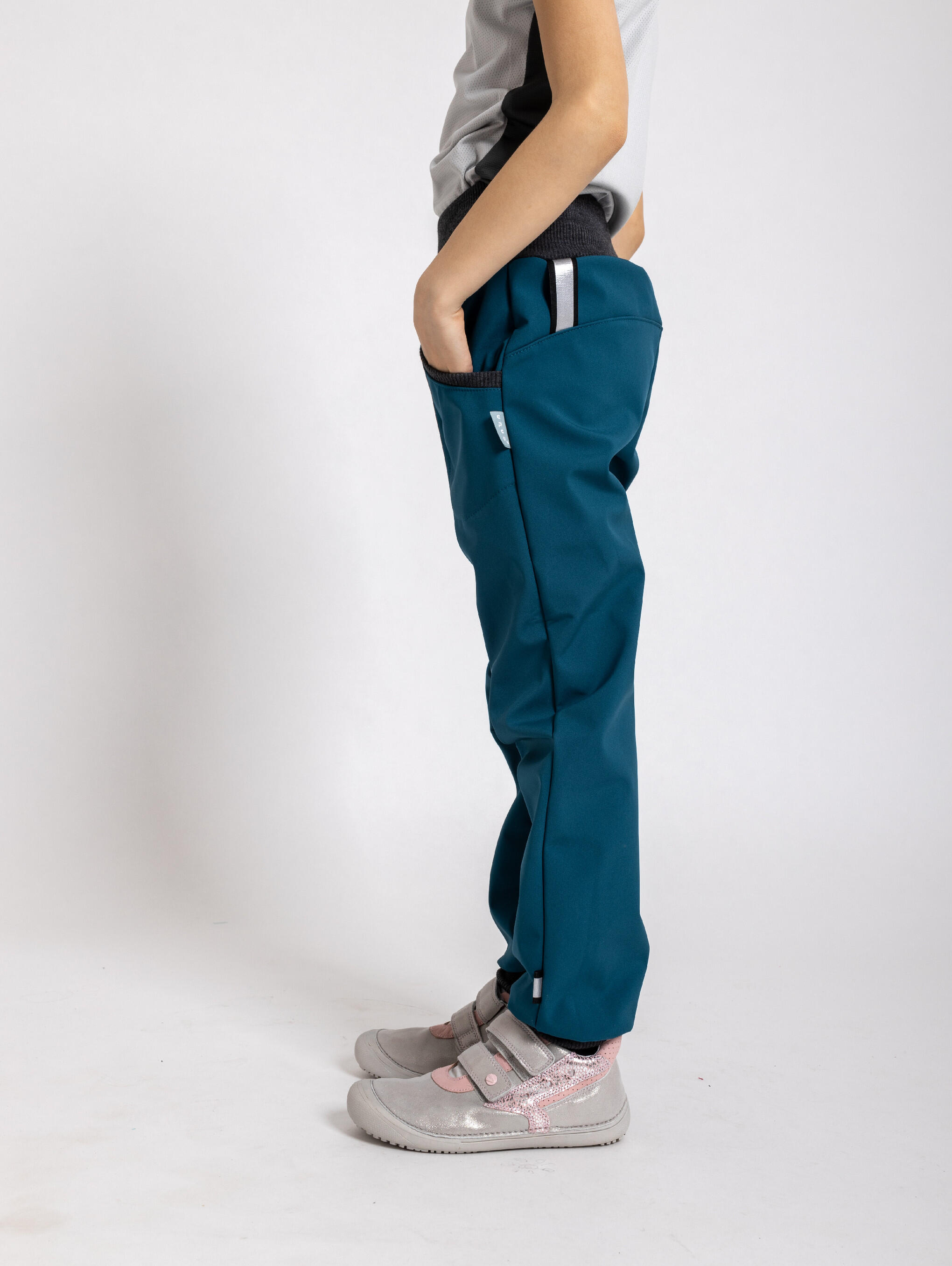 Softshell-Hose mit Fleece für Kinder Street, Kobalt 3/7