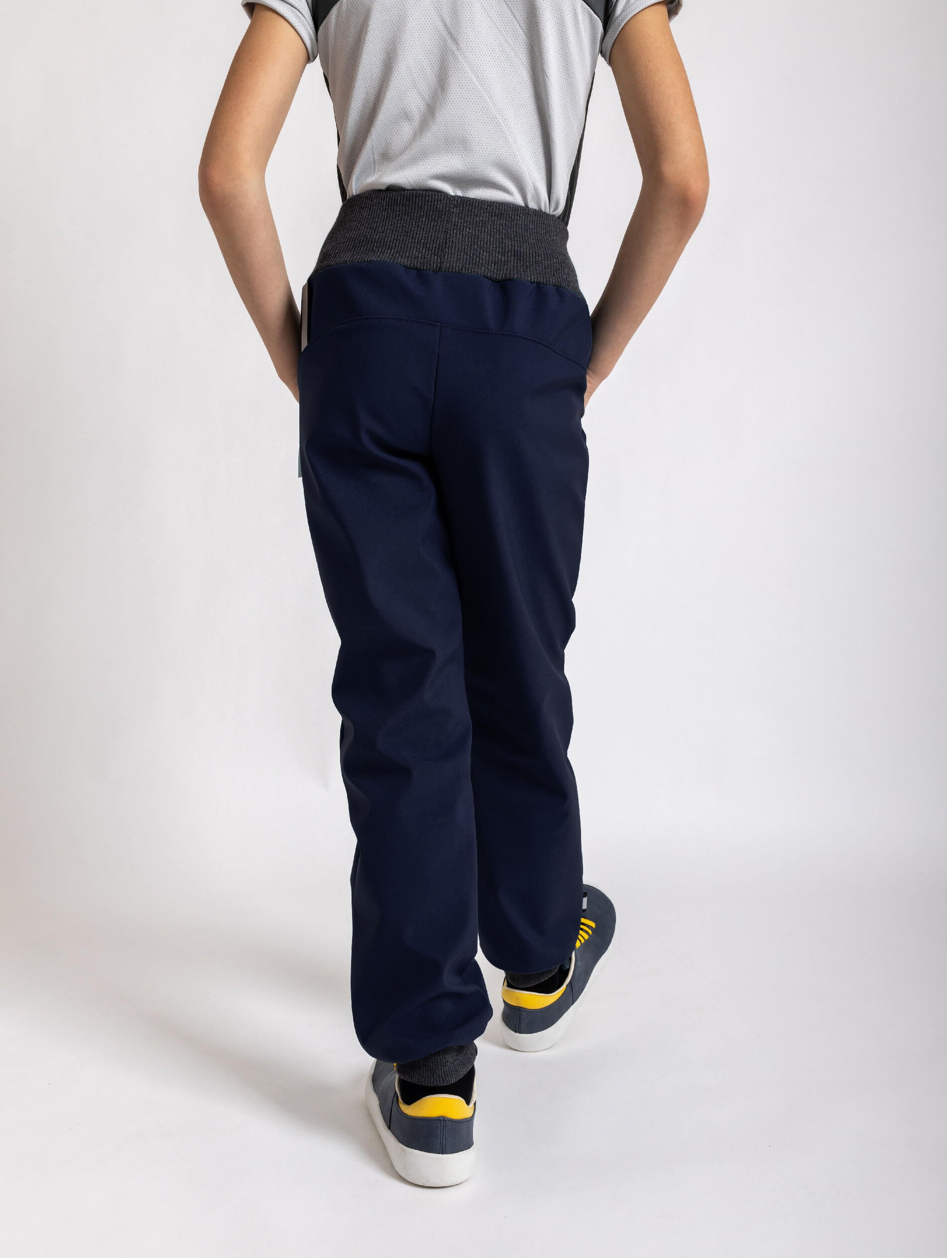 Softshell-Hose mit Fleece für Kinder Street, Dunkel Blau Schwarz 4/5