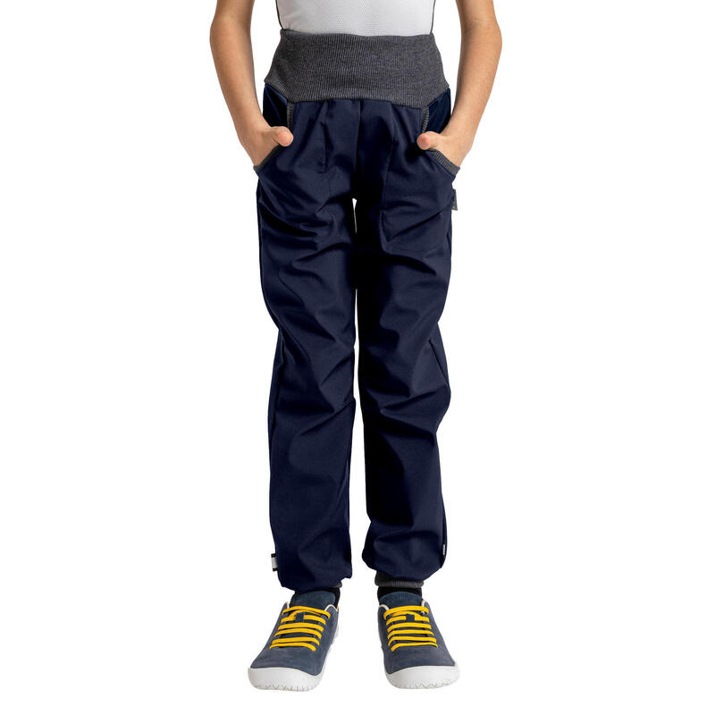Dětské softshellové kalhoty s fleecem Street, Tm. Modročerná
