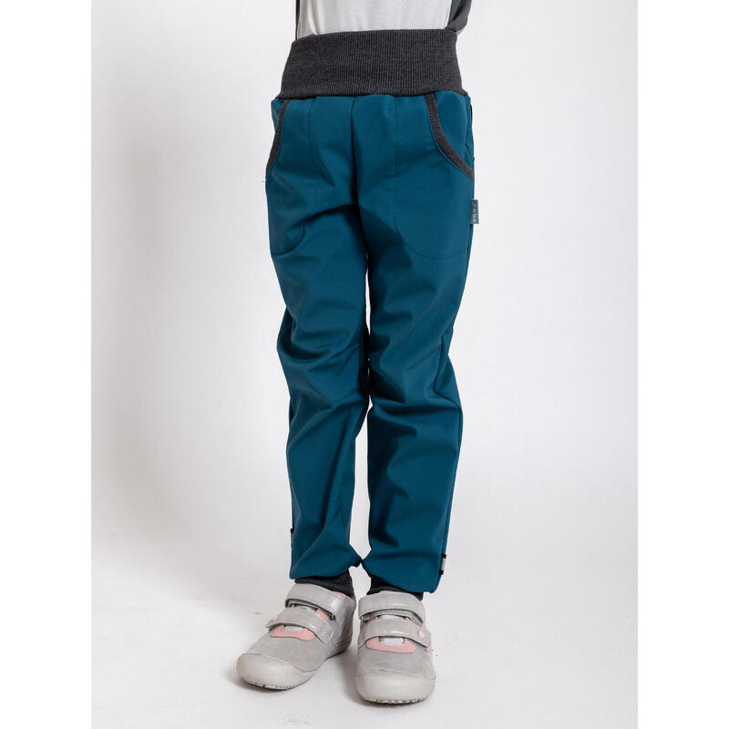 Dětské softshellové kalhoty s fleecem Street, Kobaltová