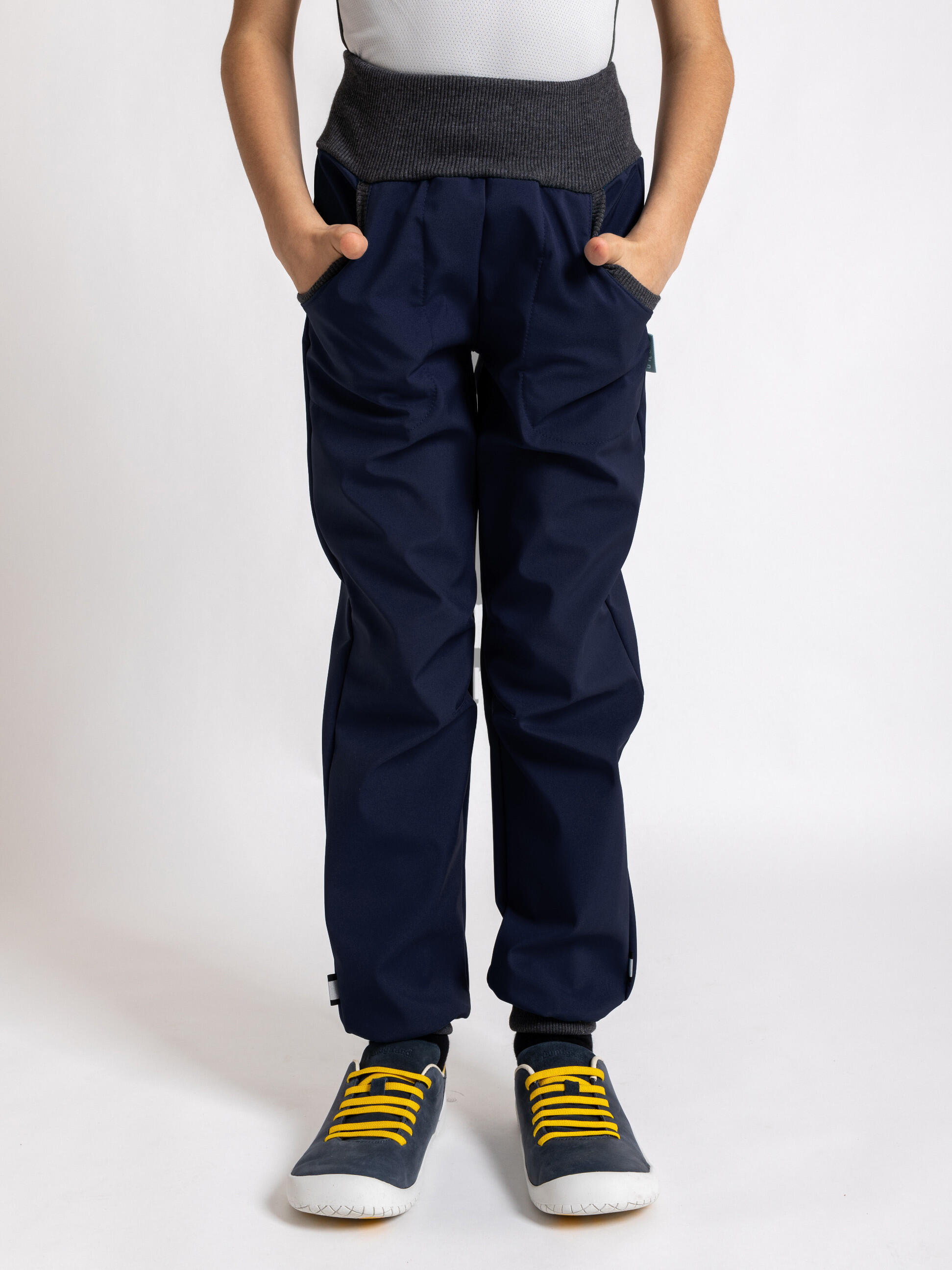 Softshell-Hose mit Fleece für Kinder Street, Dunkel Blau Schwarz 2/5
