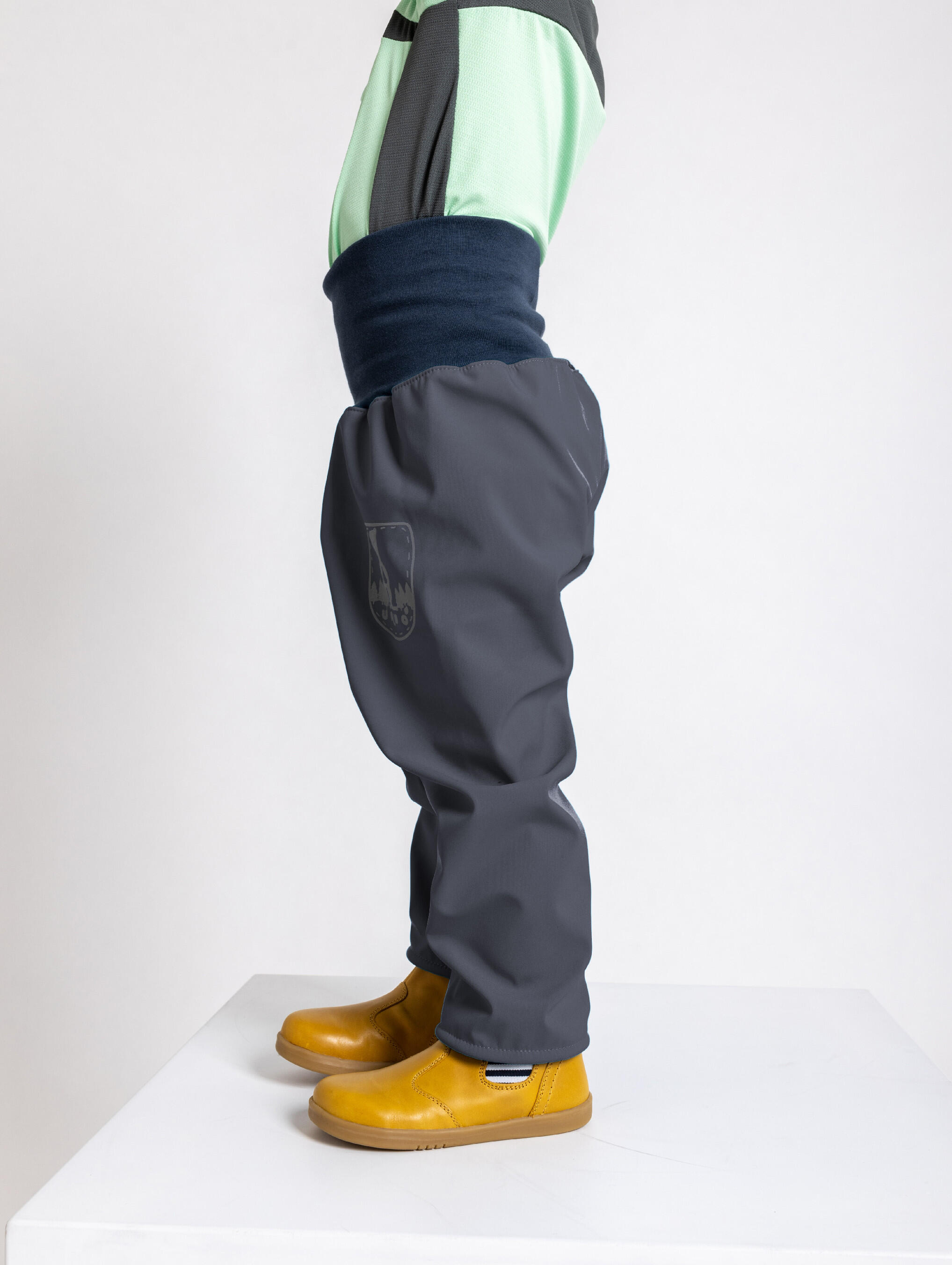 Softshell-Hose mit Fleece für Kleinkinder Basic, D. Grau 3/7