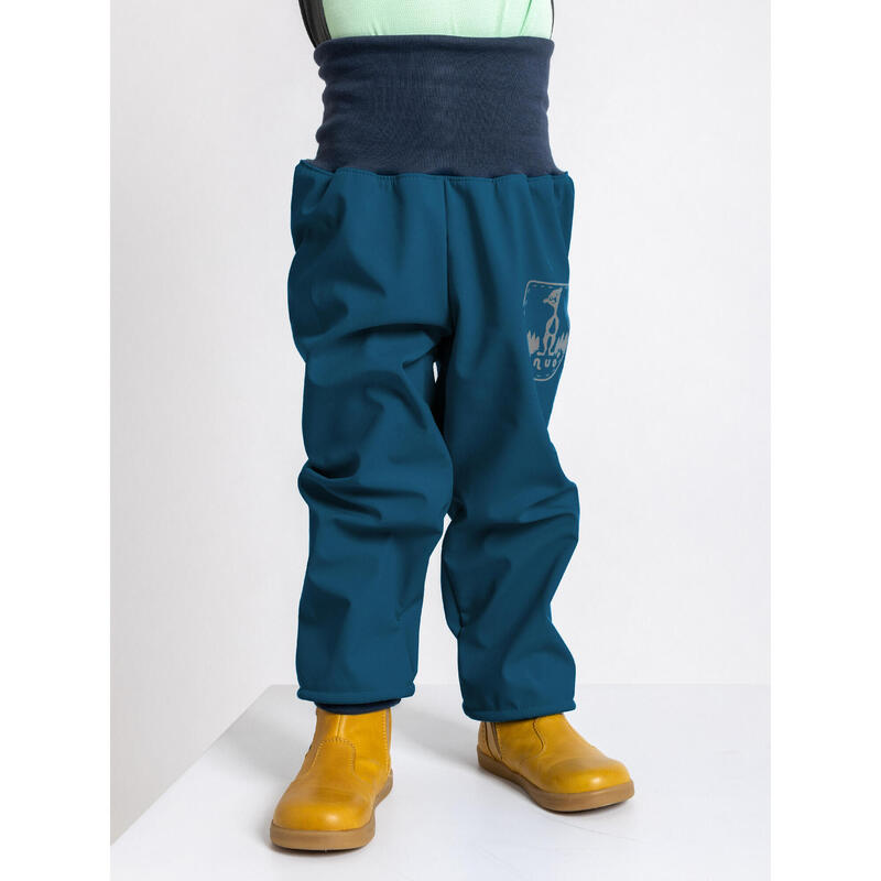 Batolecí softshellové kalhoty s fleecem Basic, Kobaltová