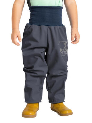 Softshell-Hose mit Fleece für Kleinkinder Basic, Schwarz