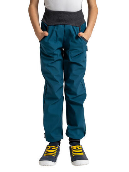 Unuo, Kinder Softshellhose ohne Futter Street, Petrolblau