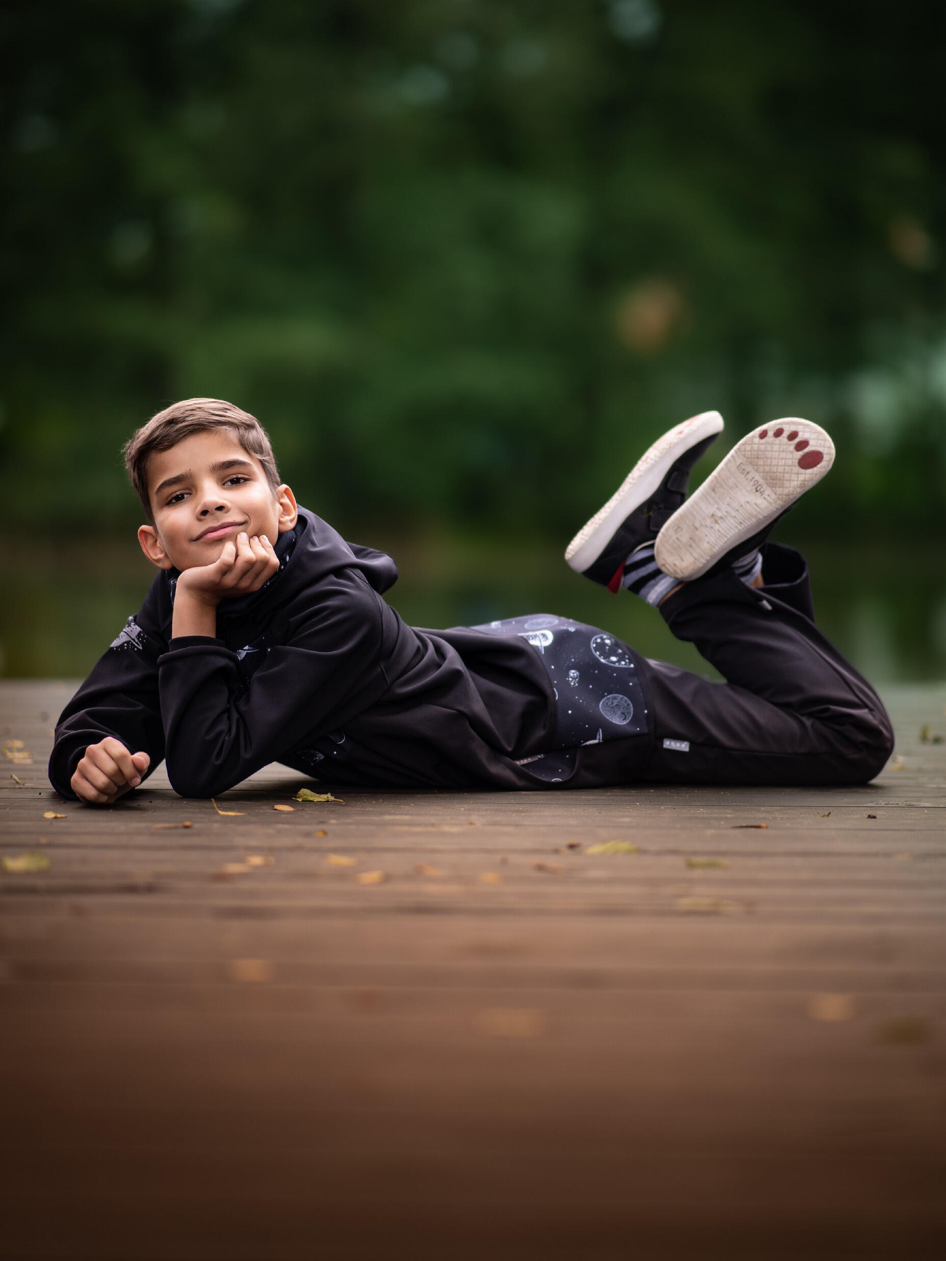 Ungefütterte Softshell-Hosen für Kinder Basic, Schwarz 6/7