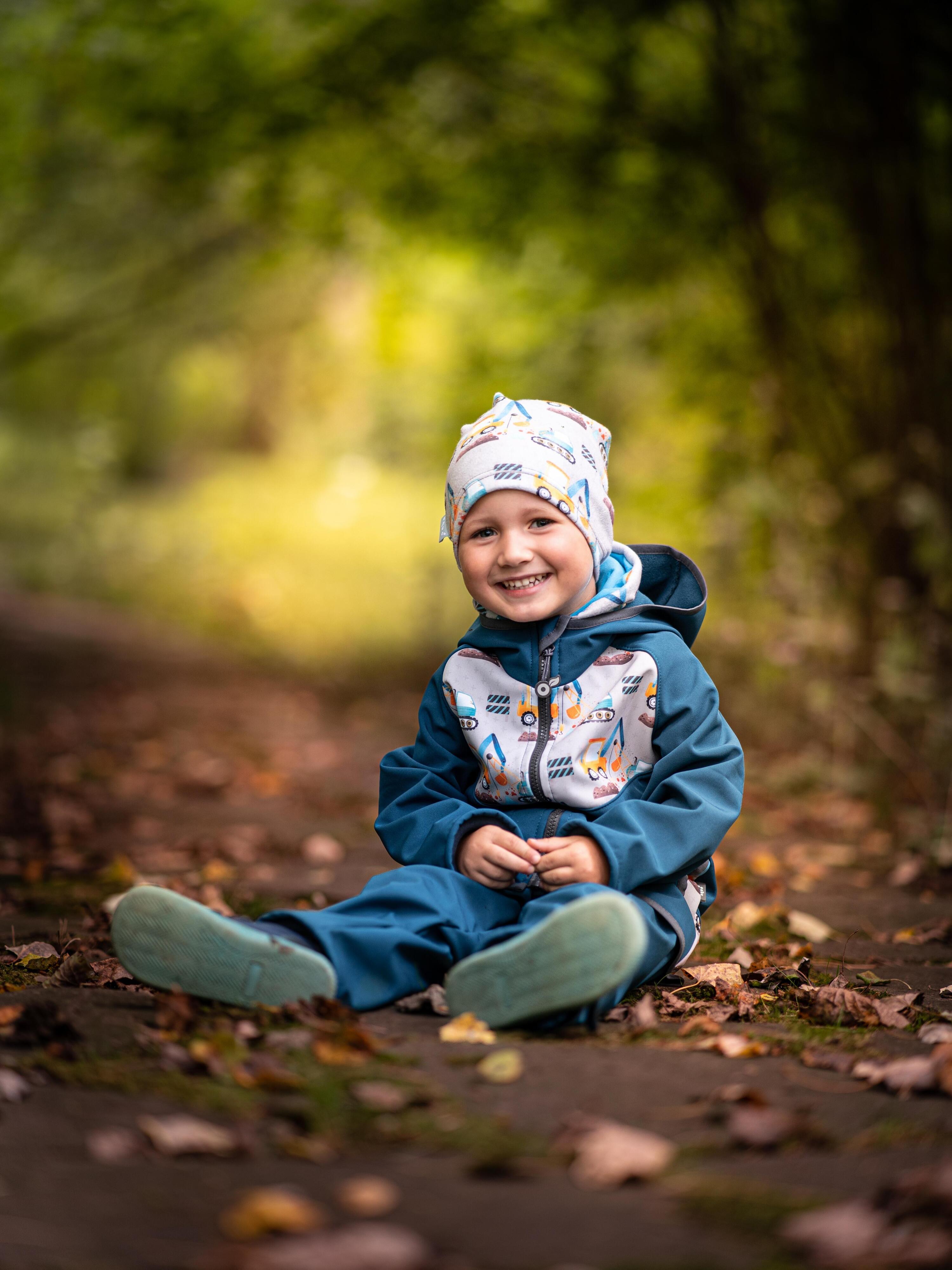 Softshell-Hose mit Fleece für Kleinkinder Basic, Kobalt, Bagger 5/7