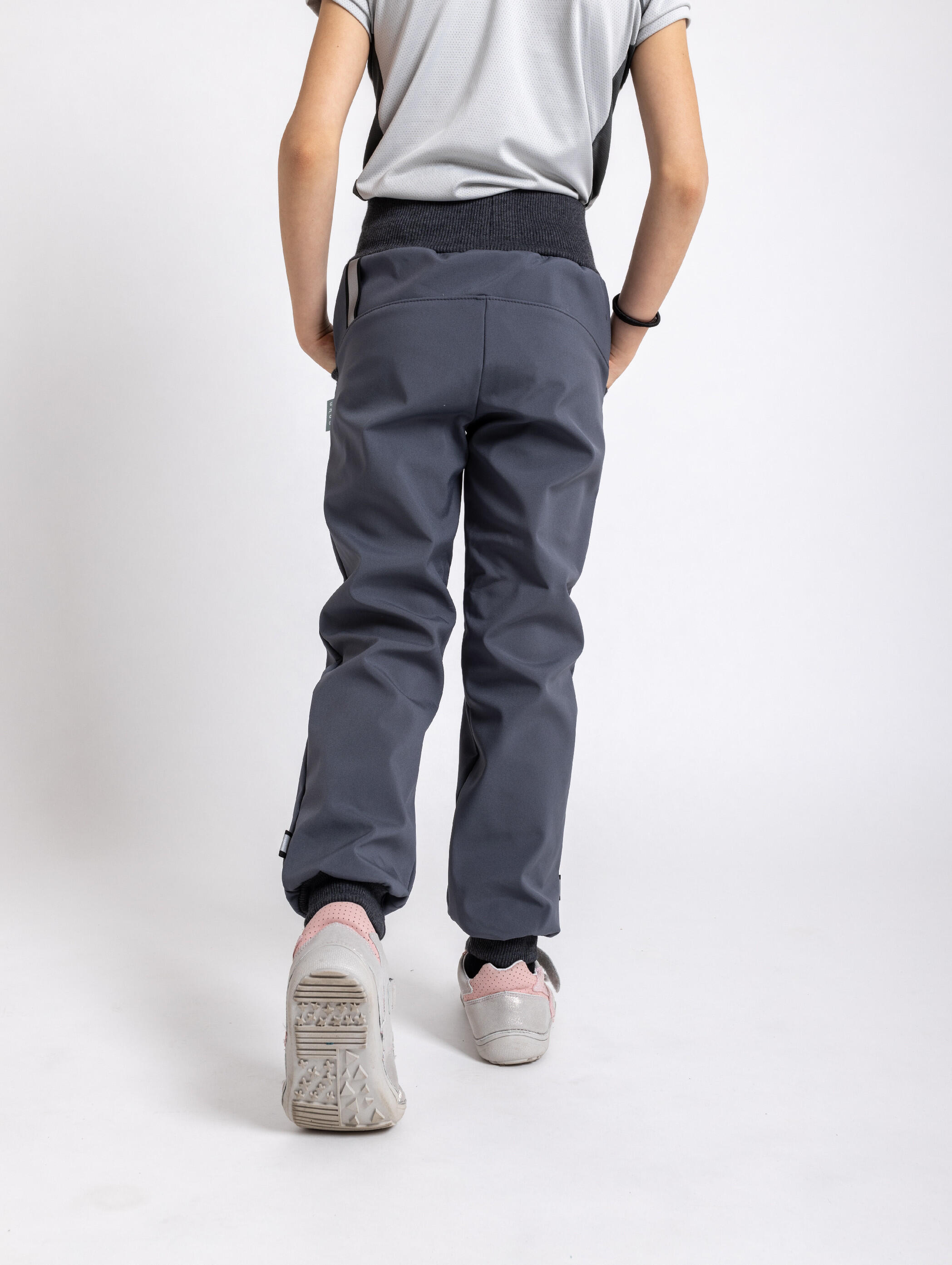 Softshell-Hose mit Fleece für Kinder Street, D. Grau 4/6