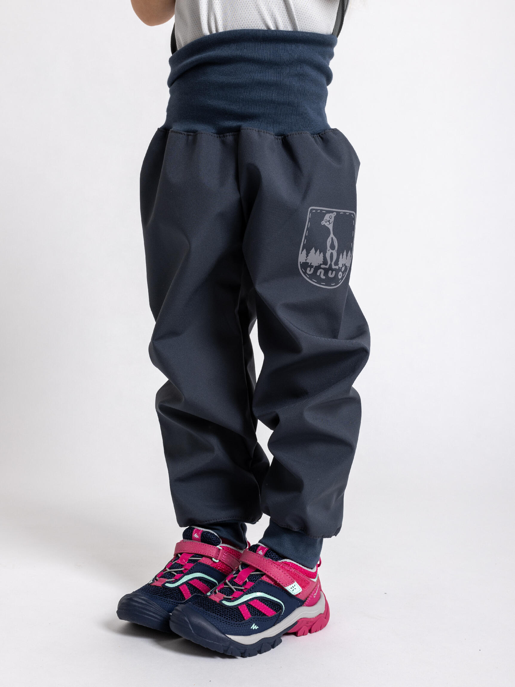 Ungefütterte Softshell-Hose für Kleinkinder Basic, D. Grau 2/7