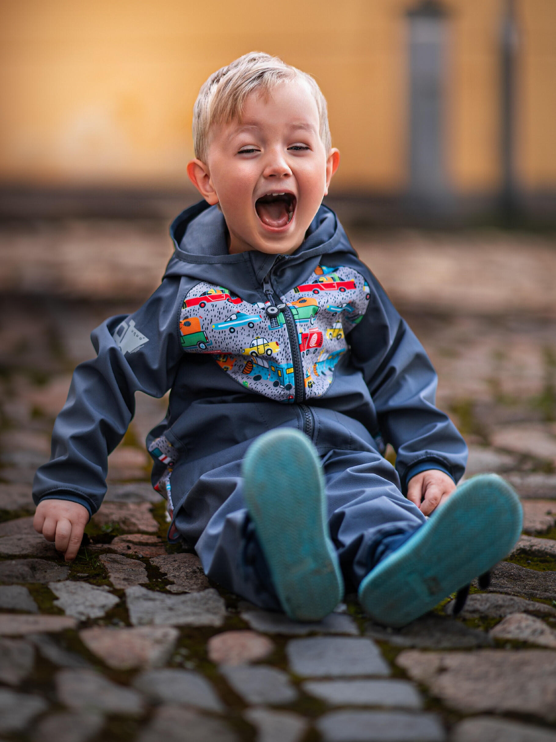 Ungefütterte Softshell-Hose für Kleinkinder Basic, D. Grau 6/7