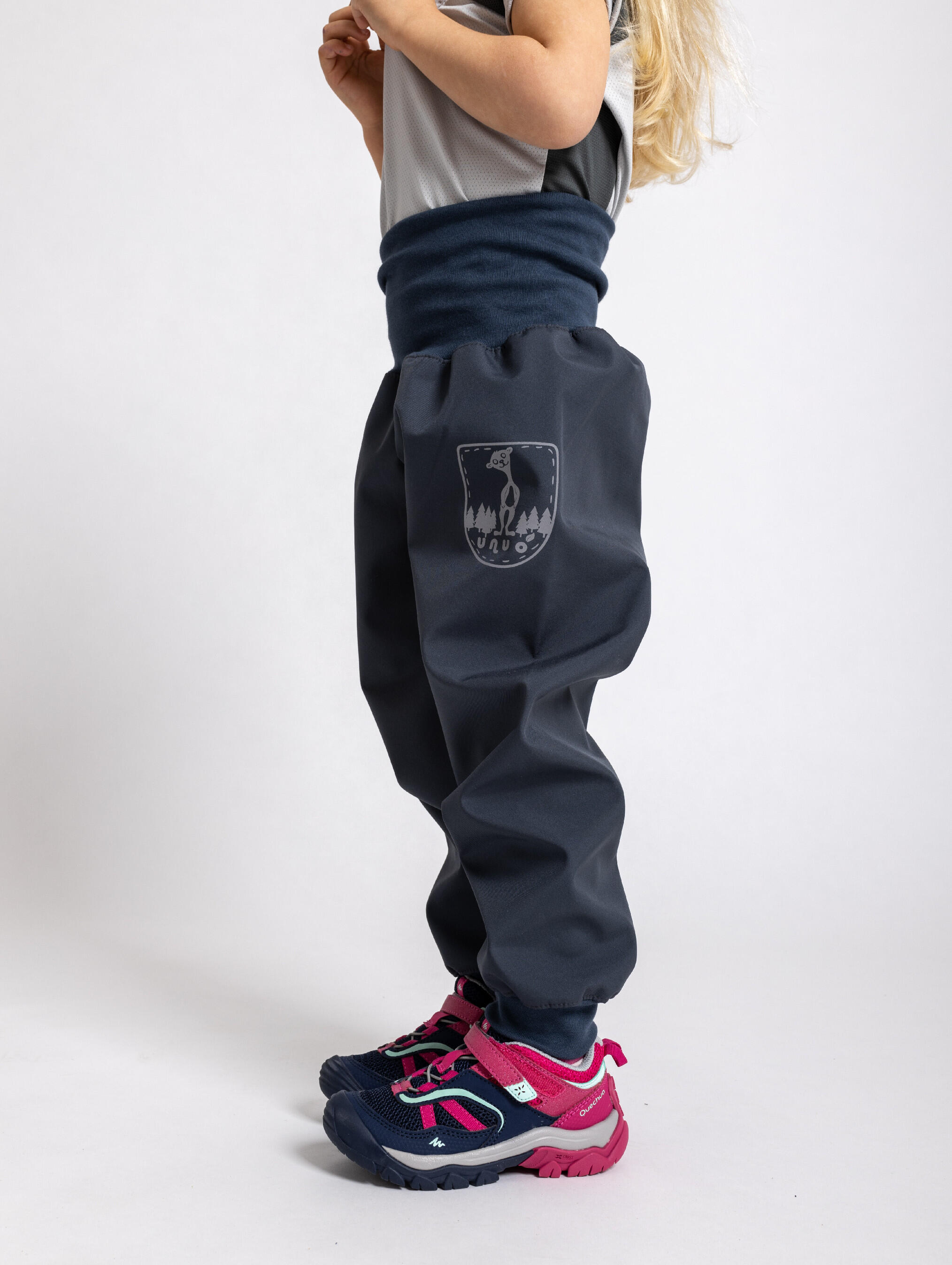 Ungefütterte Softshell-Hose für Kleinkinder Basic, D. Grau 3/7