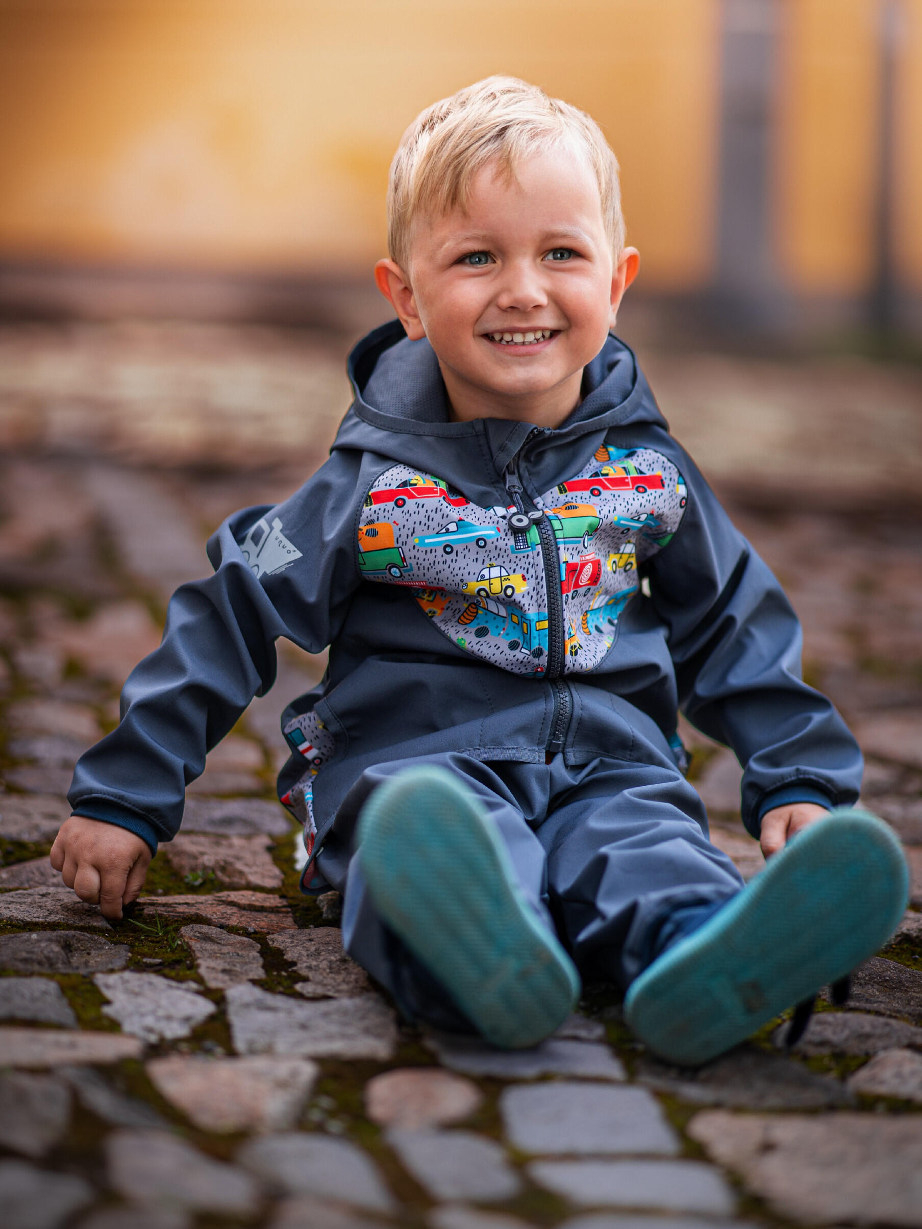 Ungefütterte Softshell-Hose für Kleinkinder Basic, D. Grau 5/7
