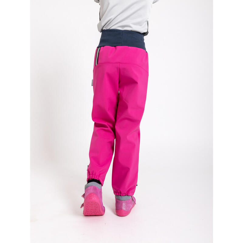 Dětské softshellové kalhoty s fleecem Basic, Fuchsiová
