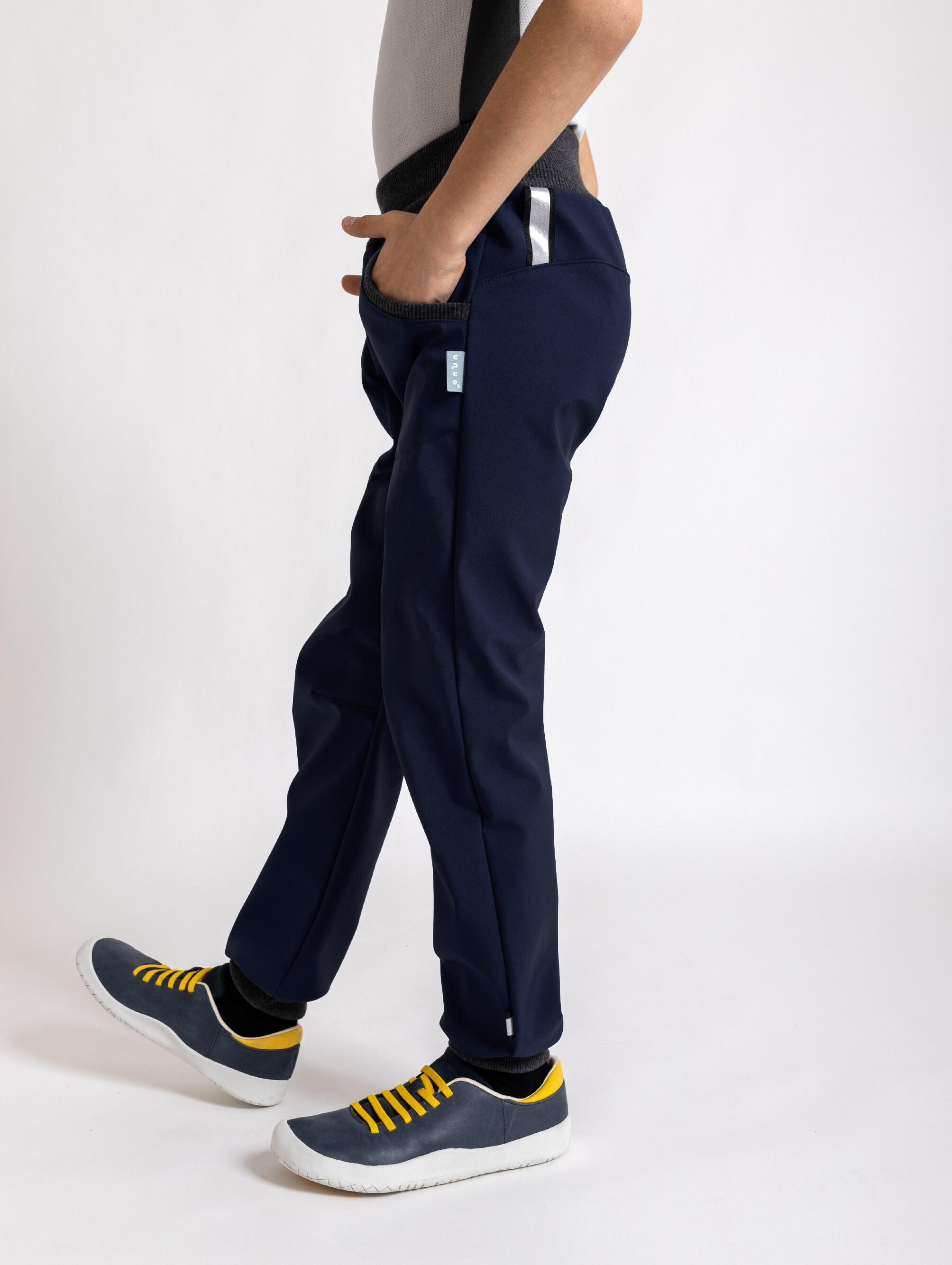 Softshell-Hose mit Fleece für Kinder Street, Dunkel Blau Schwarz 3/5