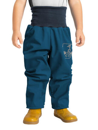 Softshell-Hose mit Fleece für Kleinkinder Basic, Schwarz