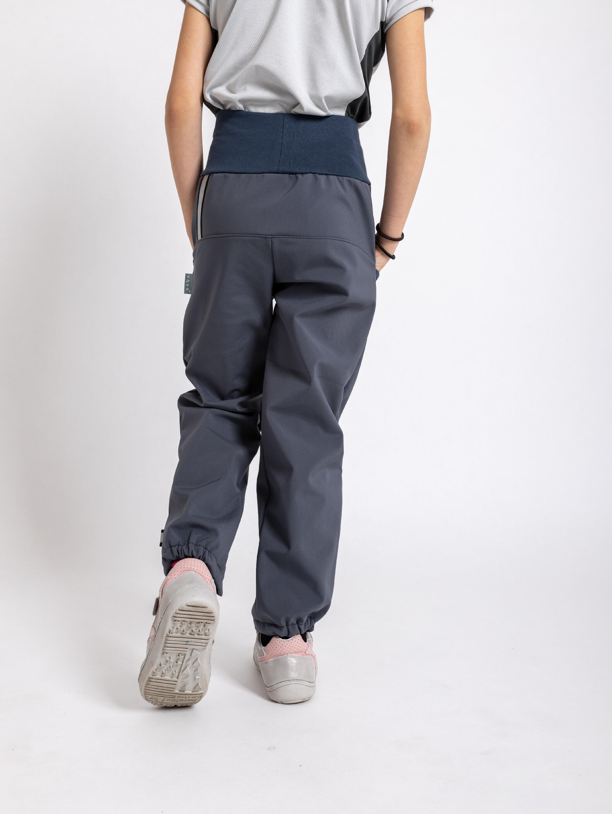 Ungefütterte Softshell-Hosen für Kinder Basic, D. Grau 4/7