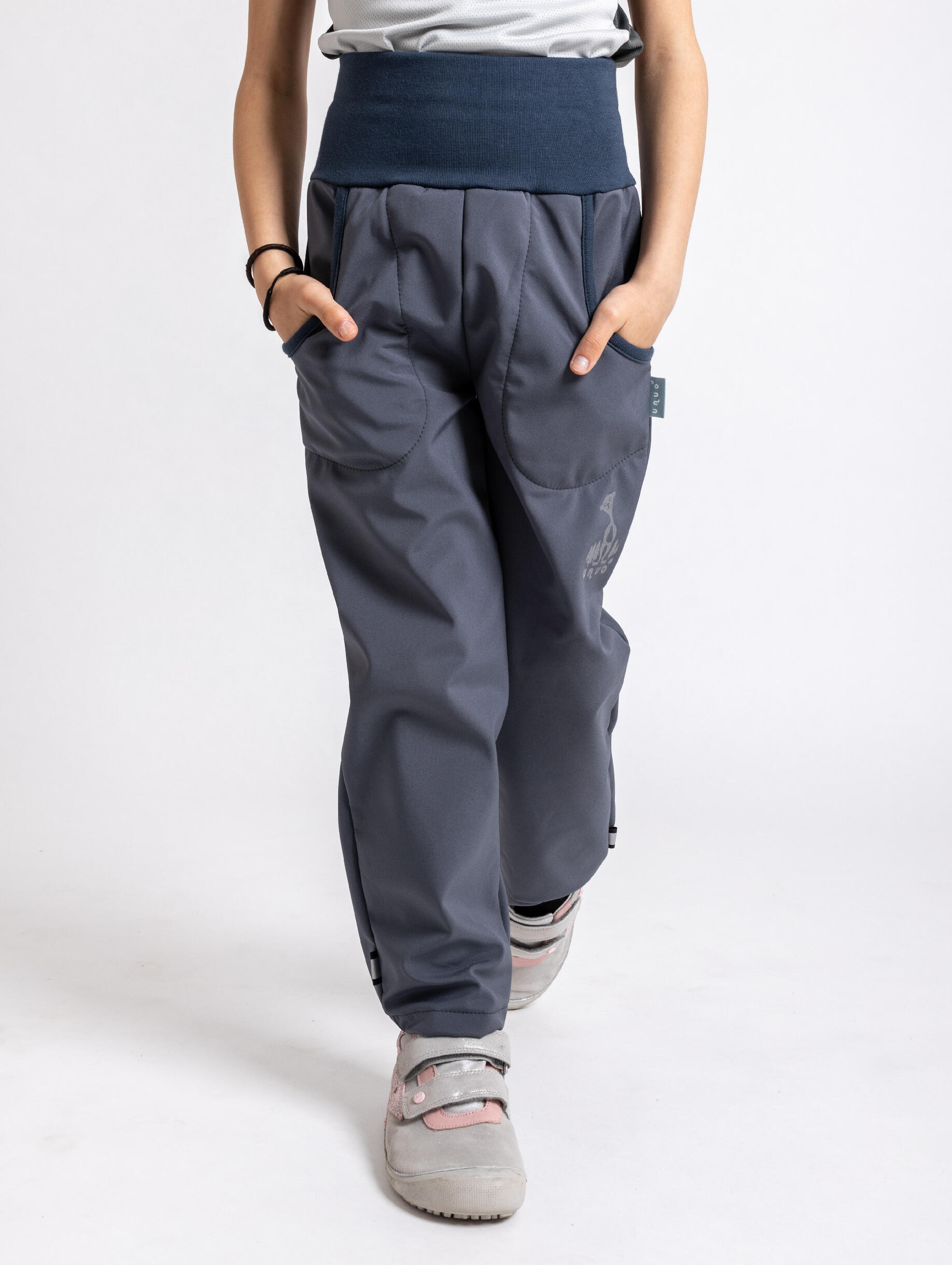 Ungefütterte Softshell-Hosen für Kinder Basic, D. Grau 2/7