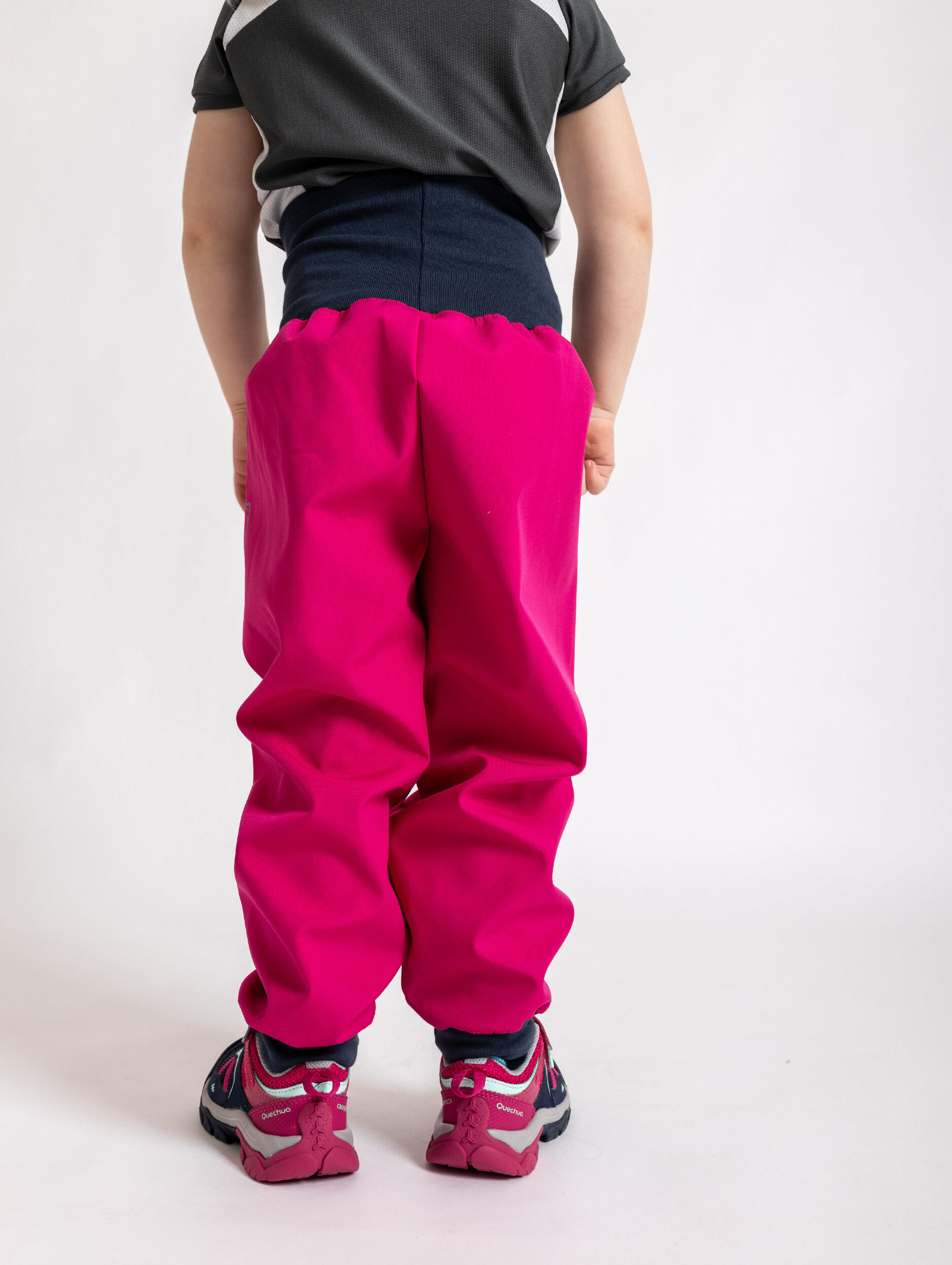 Ungefütterte Softshell-Hose für Kleinkinder Basic, Fuchsia 4/7