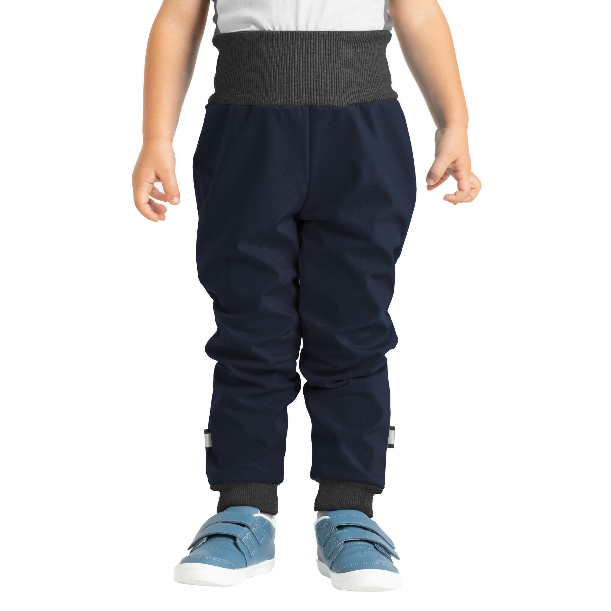 UNUO Batolecí softshellové kalhoty s fleecem Street, Tm. Modročerná