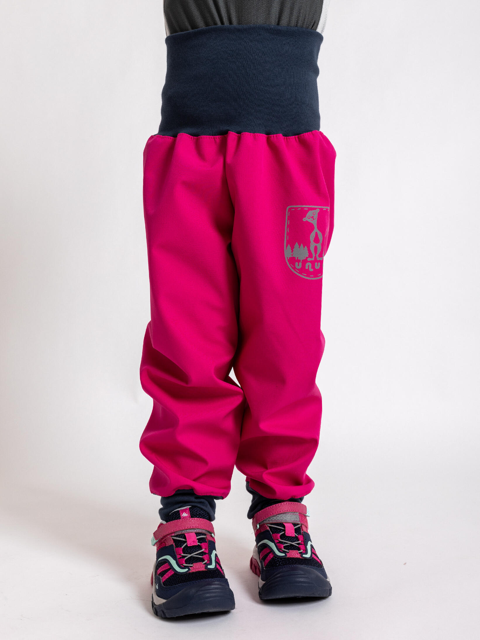 Ungefütterte Softshell-Hose für Kleinkinder Basic, Fuchsia 2/7