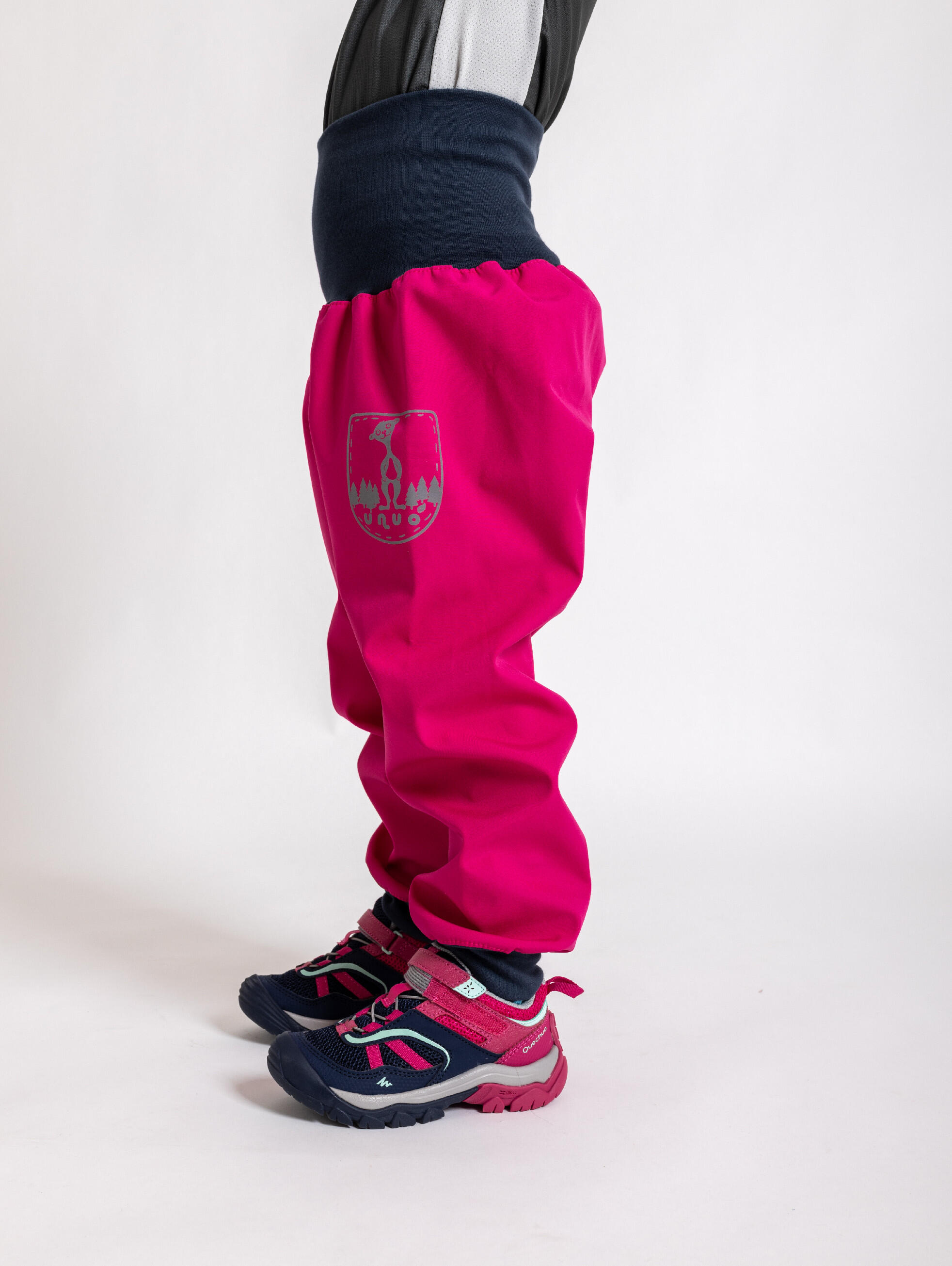 Ungefütterte Softshell-Hose für Kleinkinder Basic, Fuchsia 3/7