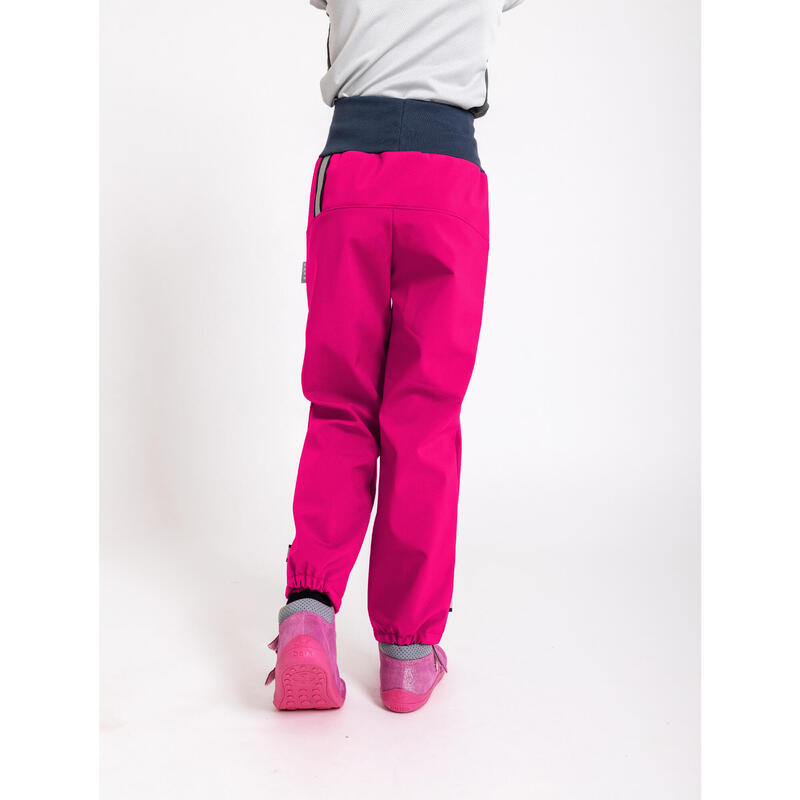 Dětské softshellové kalhoty bez zateplení Basic, Fuchsiová