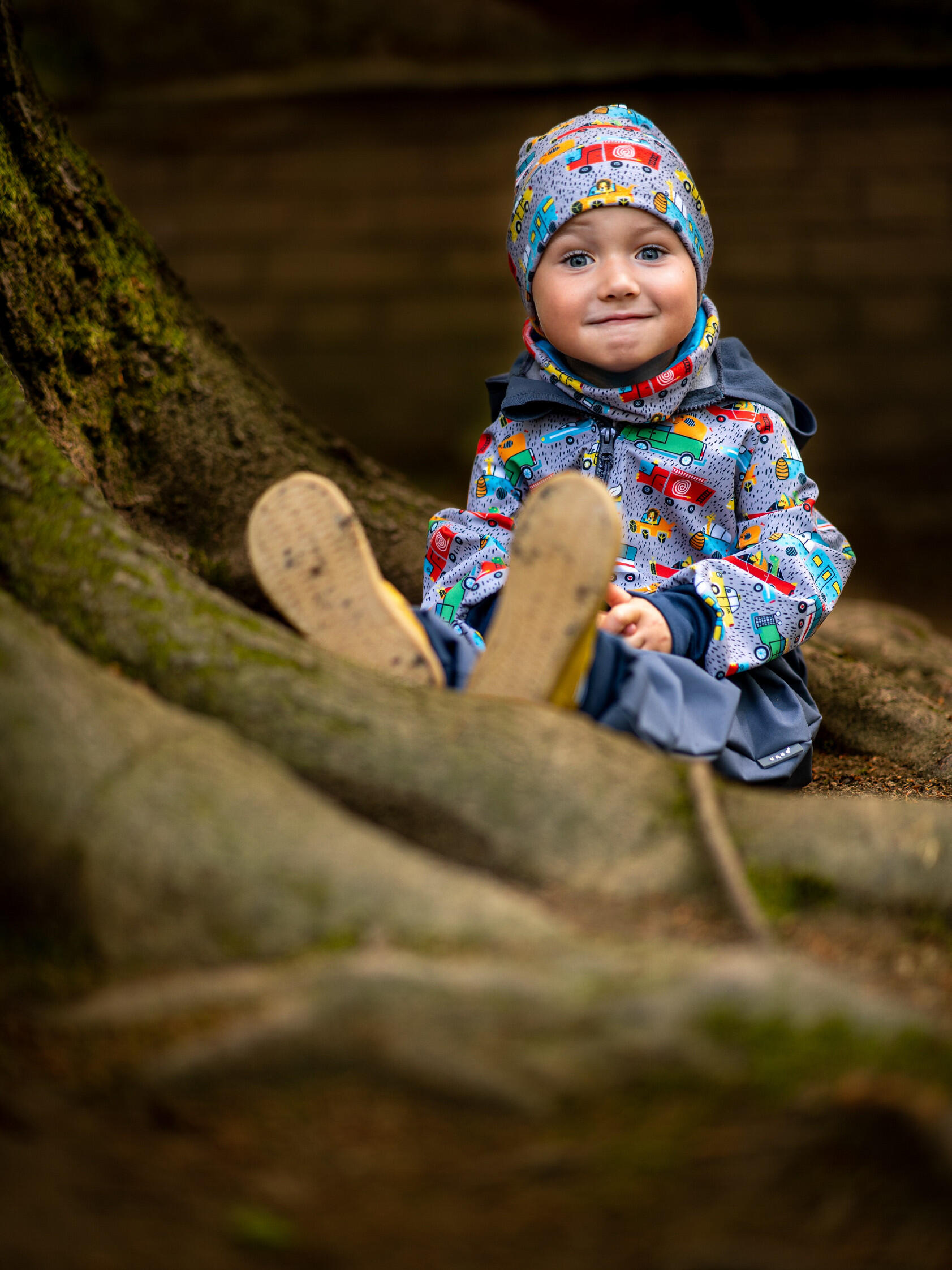 Softshell-Hose mit Fleece für Kleinkinder Basic, D. Grau 5/7