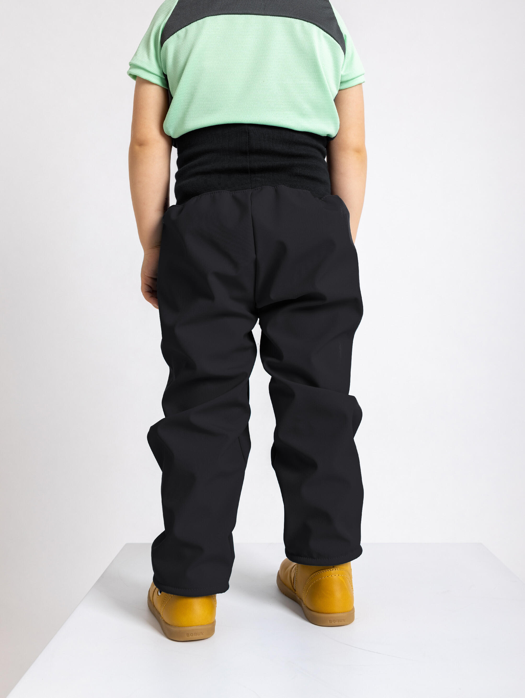Softshell-Hose mit Fleece für Kleinkinder Basic, Schwarz 4/7