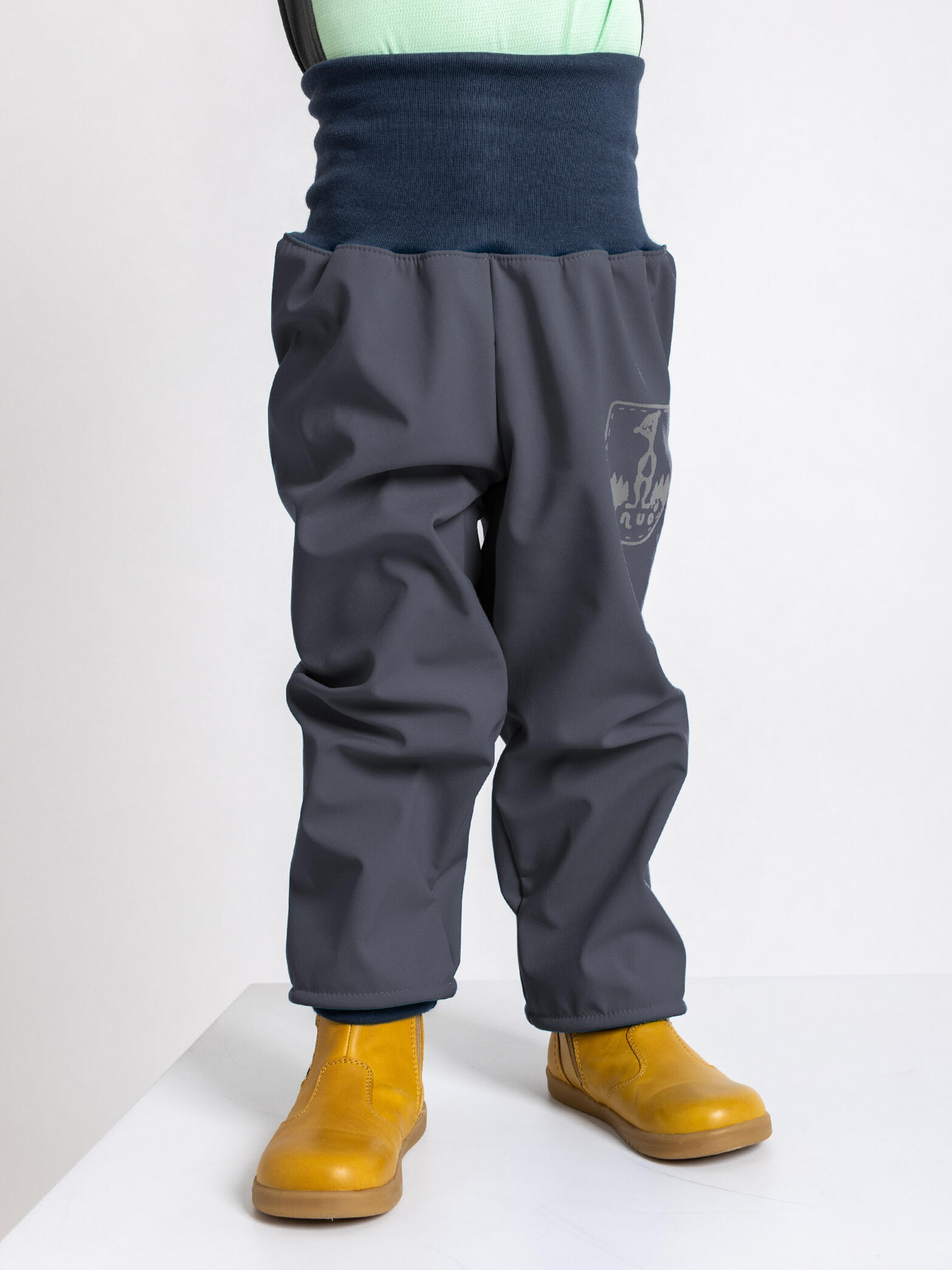 Softshell-Hose mit Fleece für Kleinkinder Basic, D. Grau 2/7