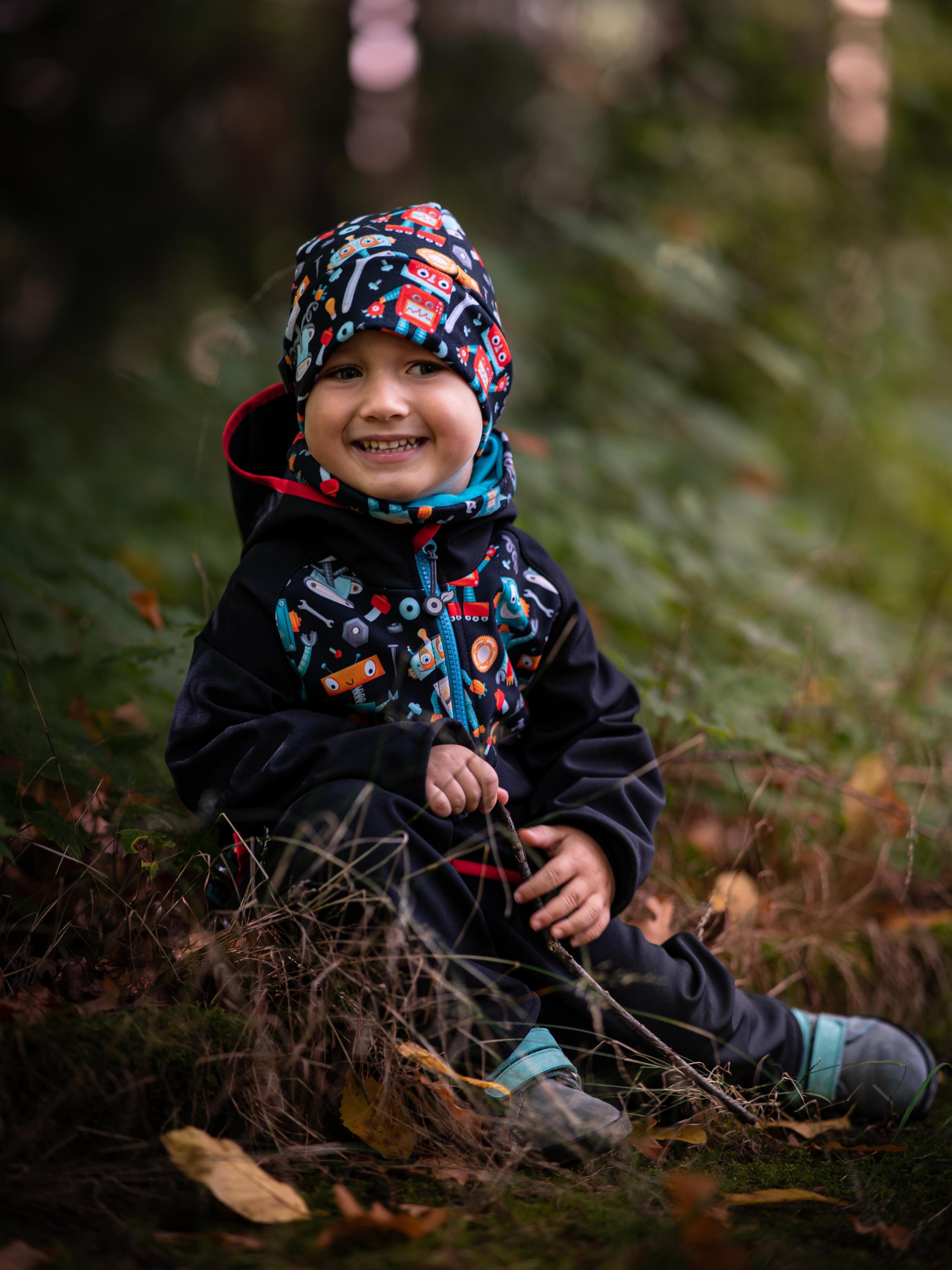 Softshell-Hose mit Fleece für Kleinkinder Basic, Schwarz 5/7