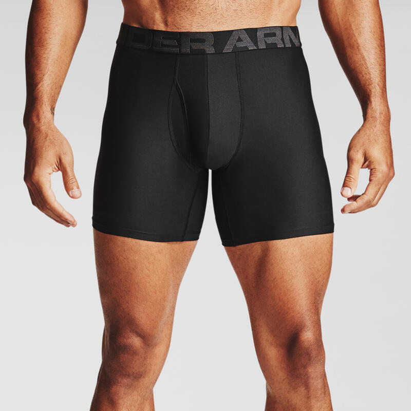 Férfi boxeralsó, Under Armour Charged Tech 6in 2 Pack, fekete