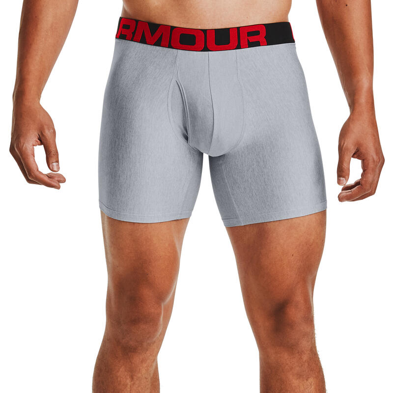 Férfi boxeralsó, Under Armour Charged Tech 6in 2 Pack, szürke