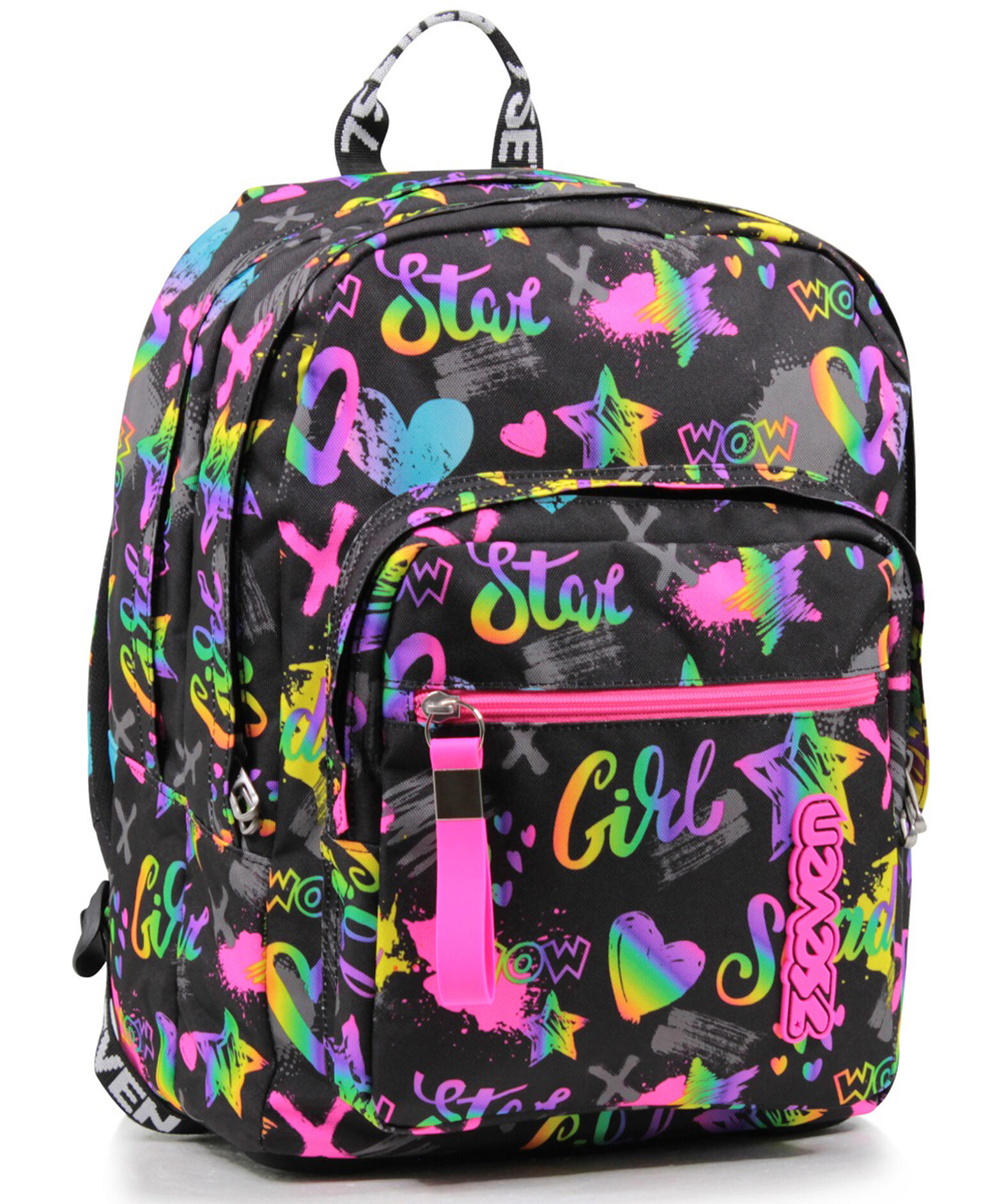 SEVEN Zaino TRIP DOUBLE FLOWERS Unisex 28 Lt Fantasia Tempo Libero