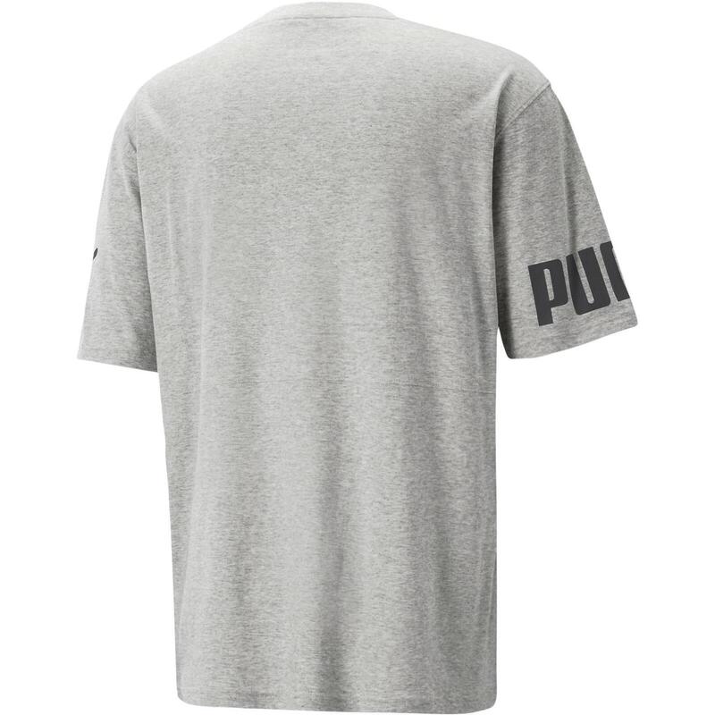 Camiseta Puma Power Colorblock, Gris, Hombres