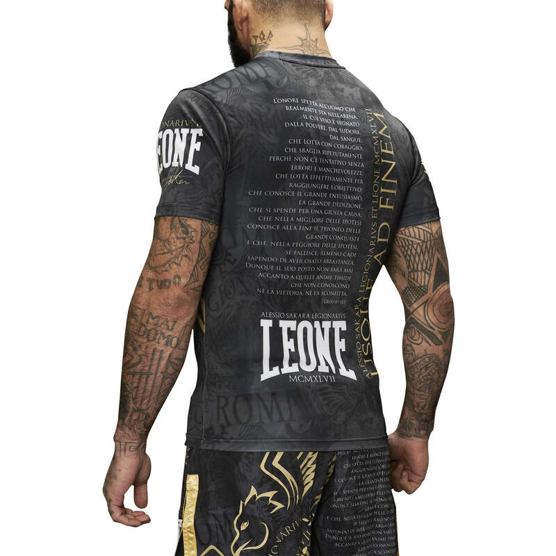 Camiseta Rashguard Boxeo Leone 1947 LEGIONARIVS negro