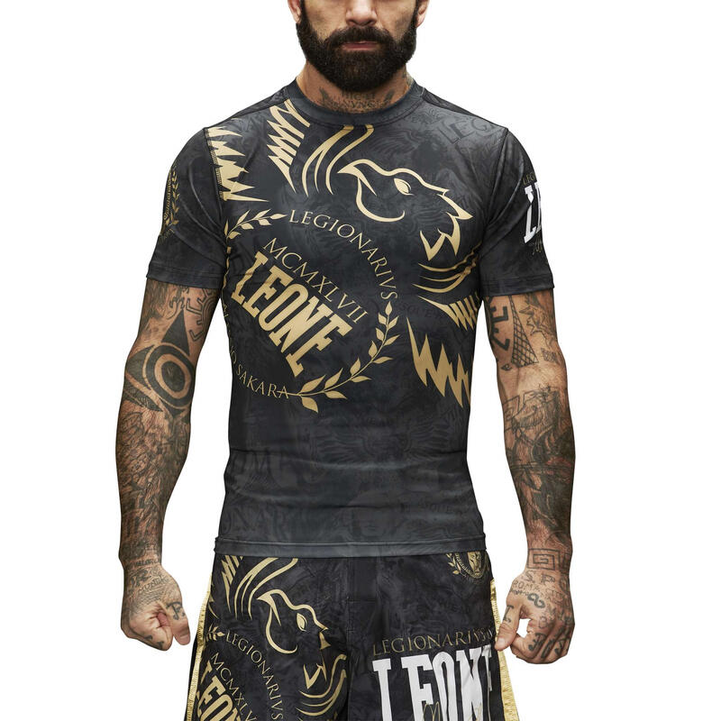 Camiseta Rashguard Boxeo Leone 1947 LEGIONARIVS negro