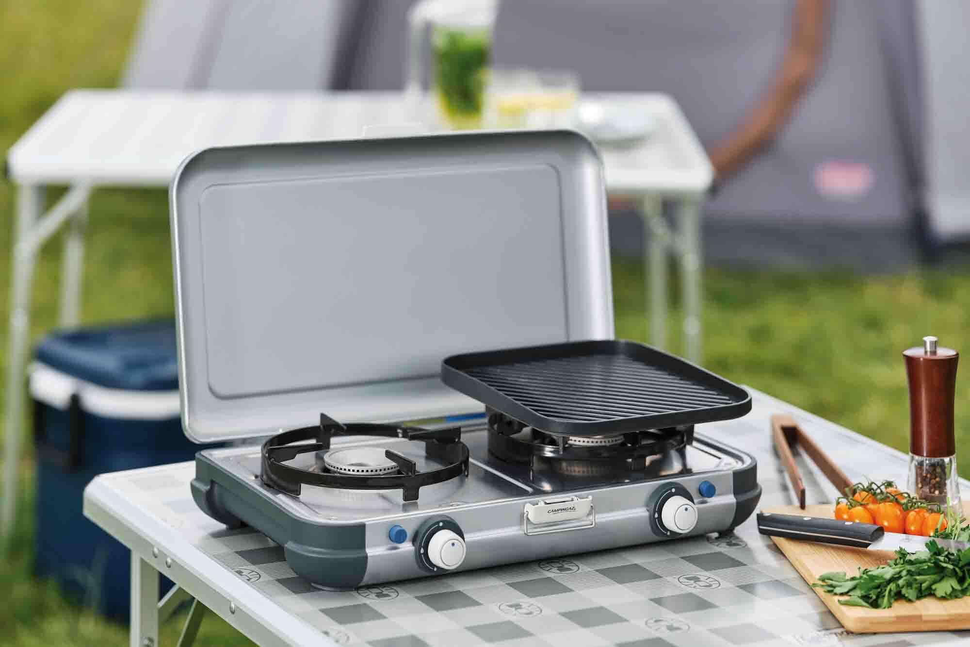 Réchaud Grill de table à gaz "Camping Kitchen 2 Grill Go CV" Campingaz 2/7