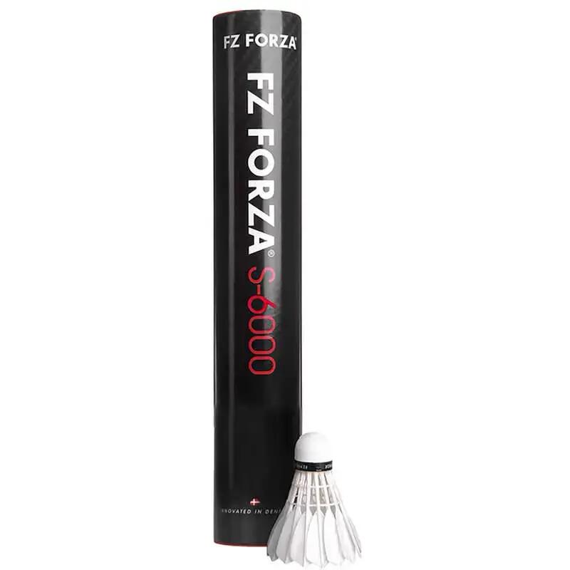 Tube of 12 badminton shuttlecocks FZ Forza S-6000