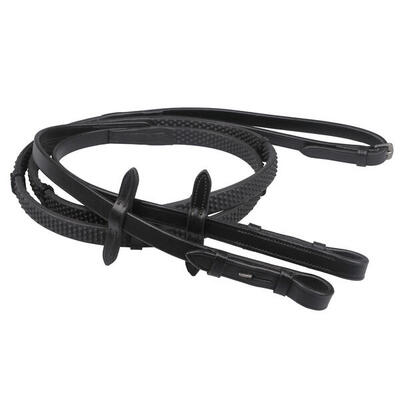 Teugels voor paarden van zacht rubber met stops qhp