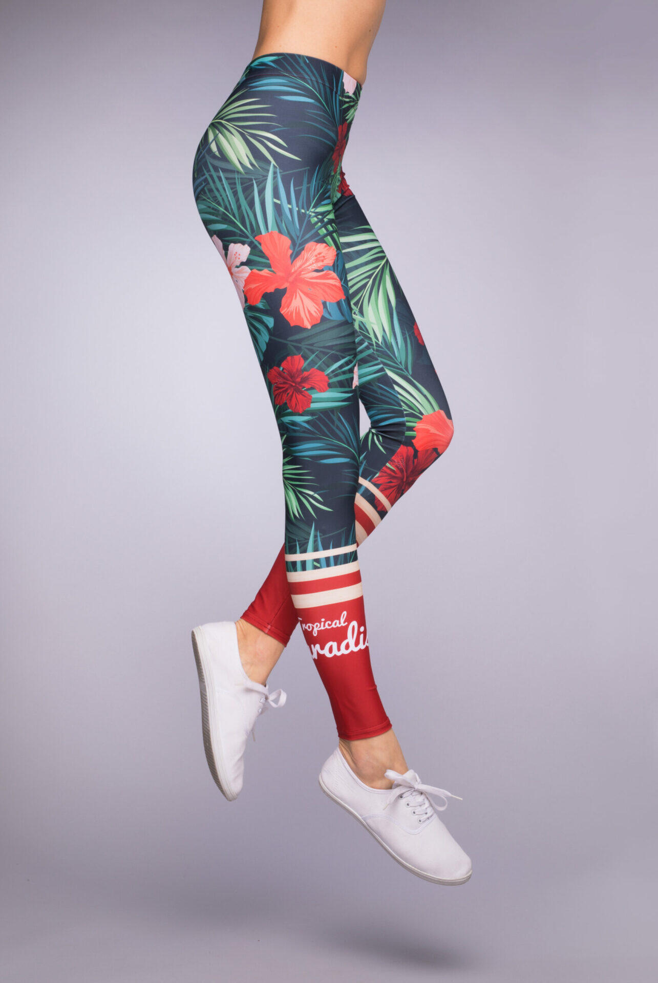 Legginsy sportowe damskie DEEP TRIP Rajskie 3/6