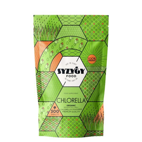 Chlorella Ecológica Certificada Syzygy Food 300 Comprimidos de 500mg
