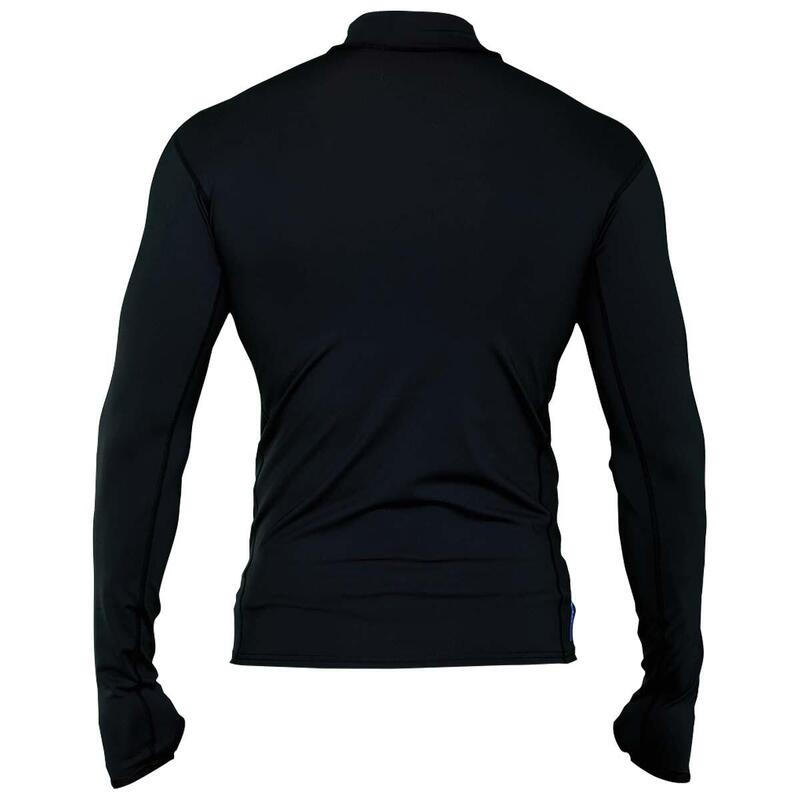 Men UPF 50 Long Sleeve Swim Rash Guard - Black