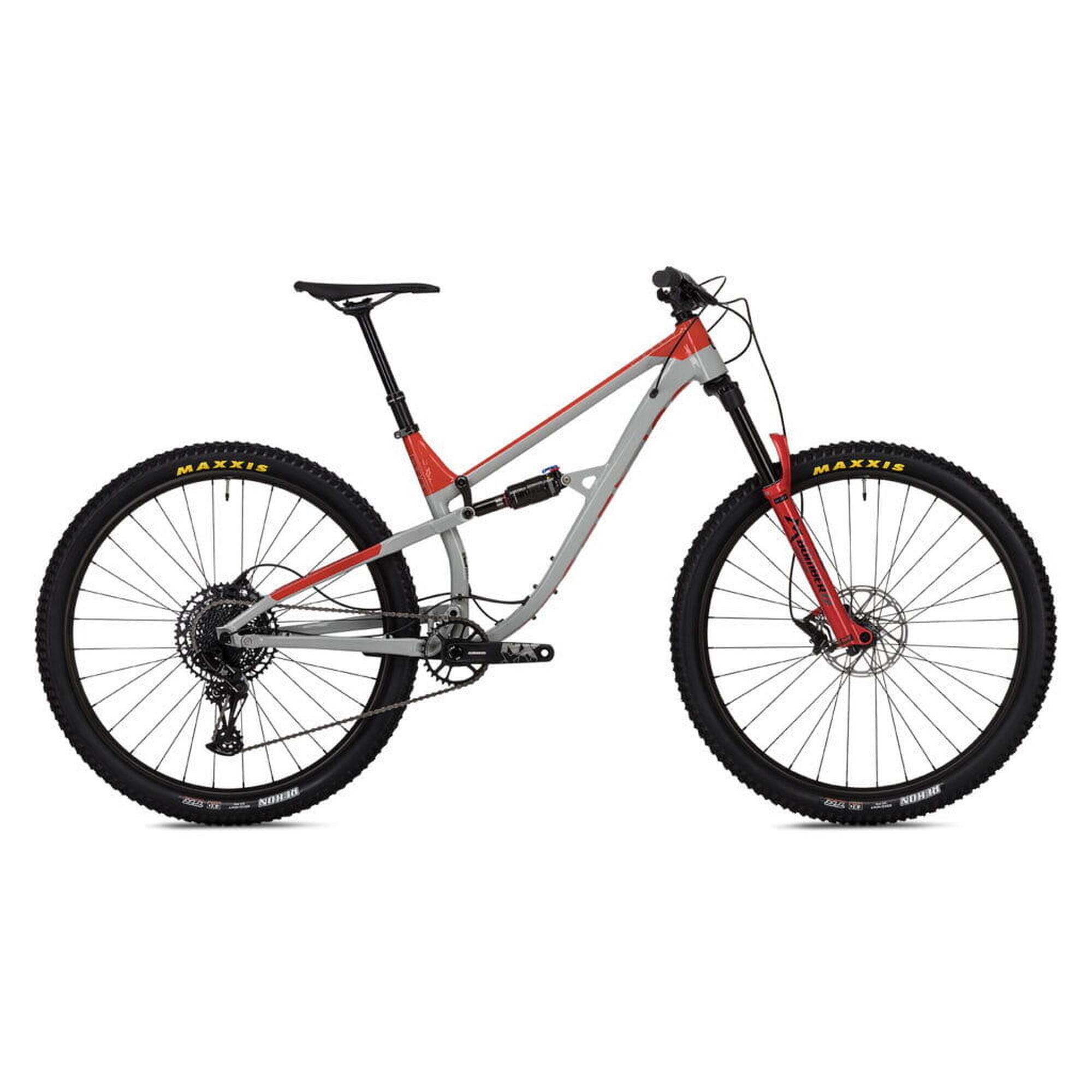 Bicicleta Enduro OMG EVO 29 pulgadas Trail Gris Rojo