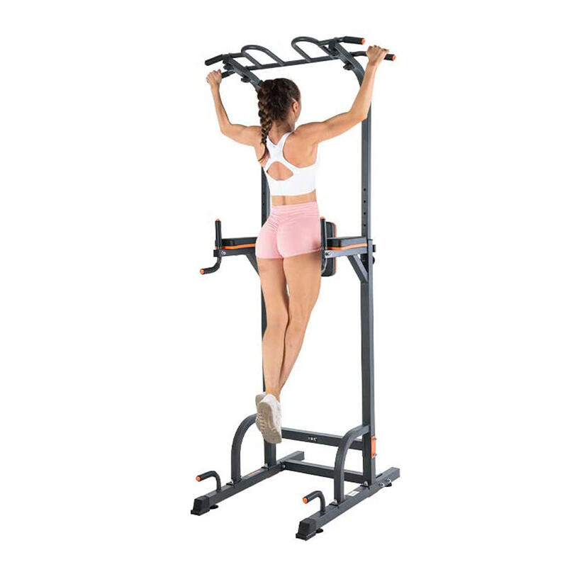 Spalier gimnastica multifunctional, capacitate 100 kg, inaltime 221 cm, Negru